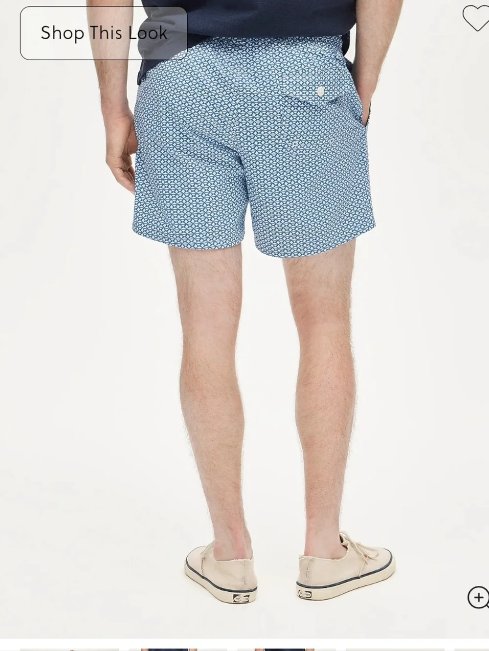 J. Crew Light Blue Patterned Swim Shorts